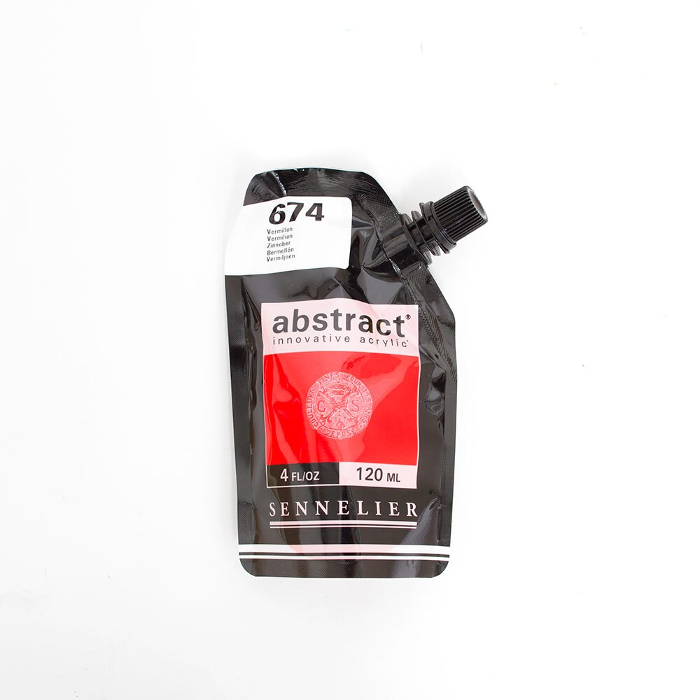 Abstract, Acrylic, Art & School, 120ml, Satin, 242861, Vermillion